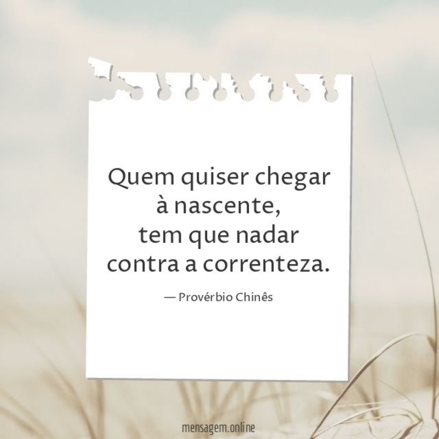 Quem quiser chegar à nascente