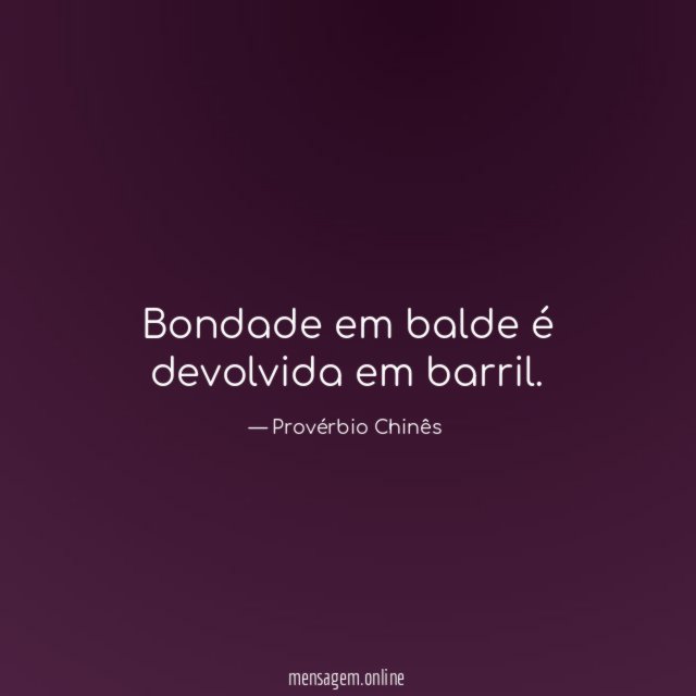 Bondade em balde é devolvida em barril