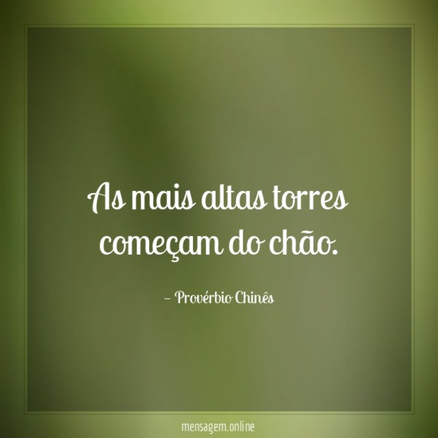 As mais altas torres começam do chão