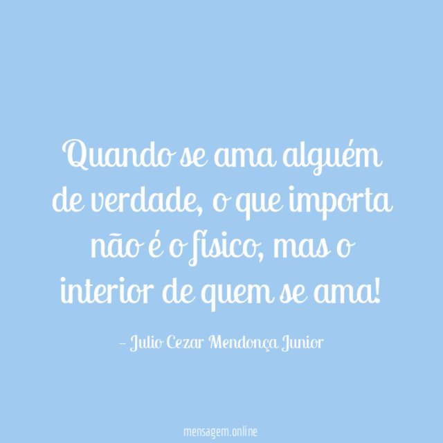 Quando se ama alguém de verdade