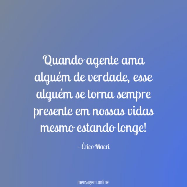 Quando agente ama alguém de verdade