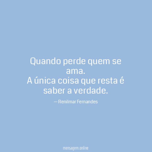 Quando perde quem se ama