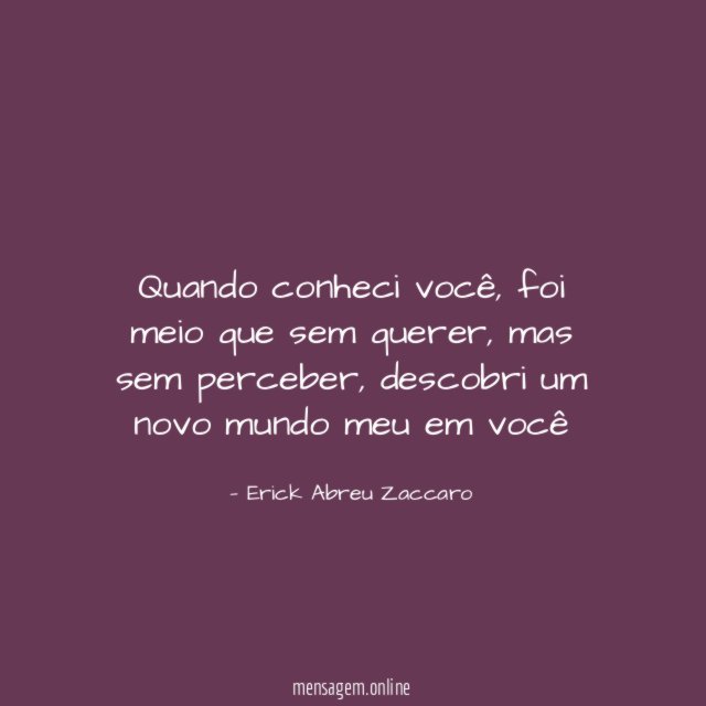 Quando conheci você