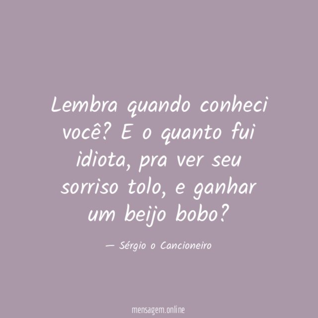 Lembra quando conheci você