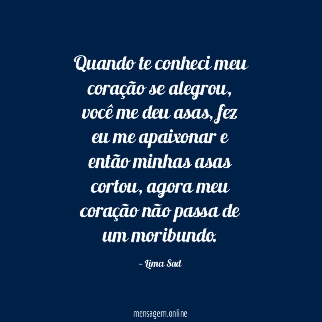 Quando te conheci meu coração se alegrou