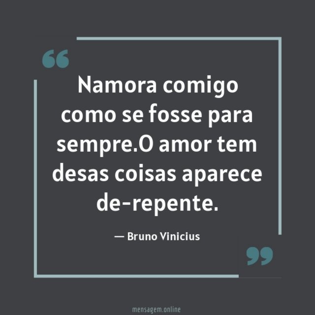 Namora comigo como se fosse para sempre
