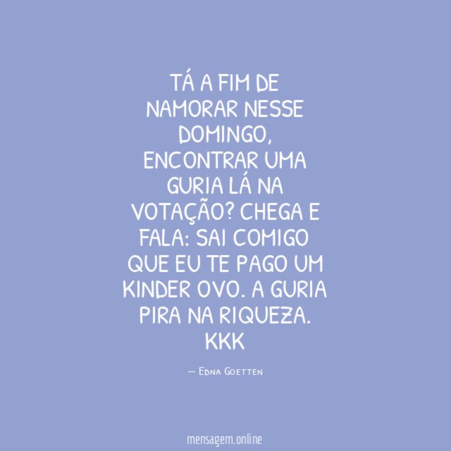 Tá a fim de namorar nesse domingo