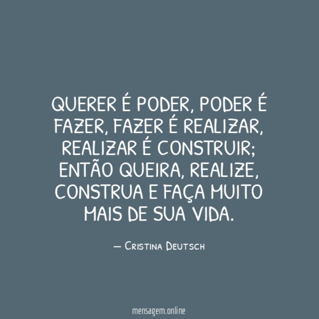 Querer é poder
