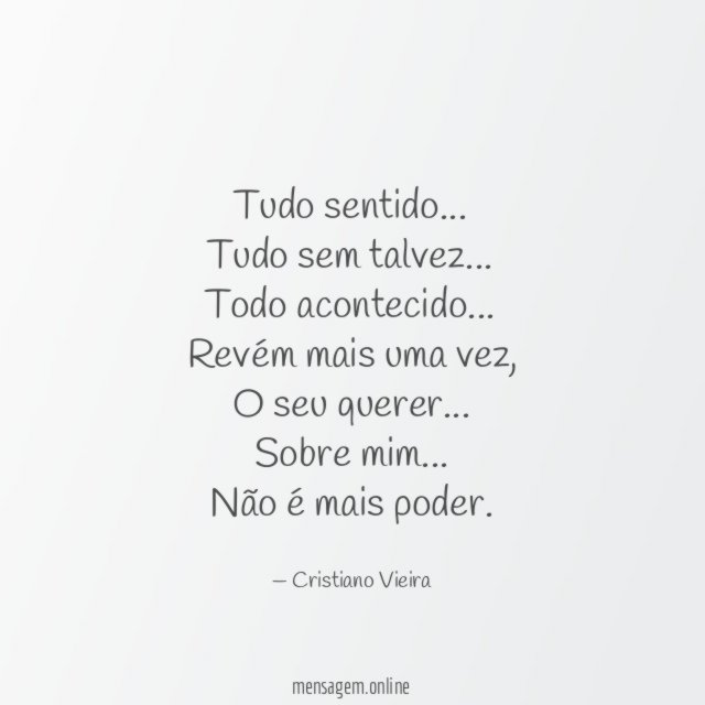 Tudo sentido