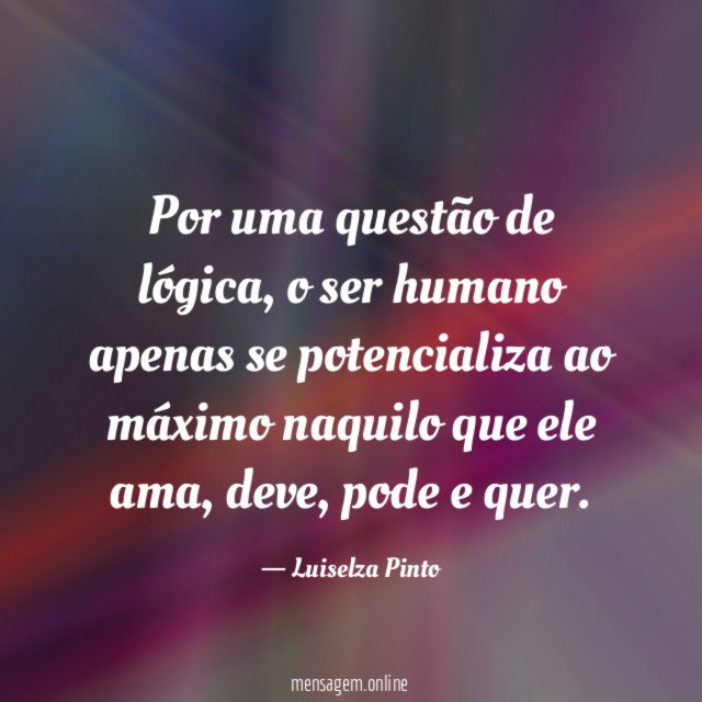 Por uma questão de lógica