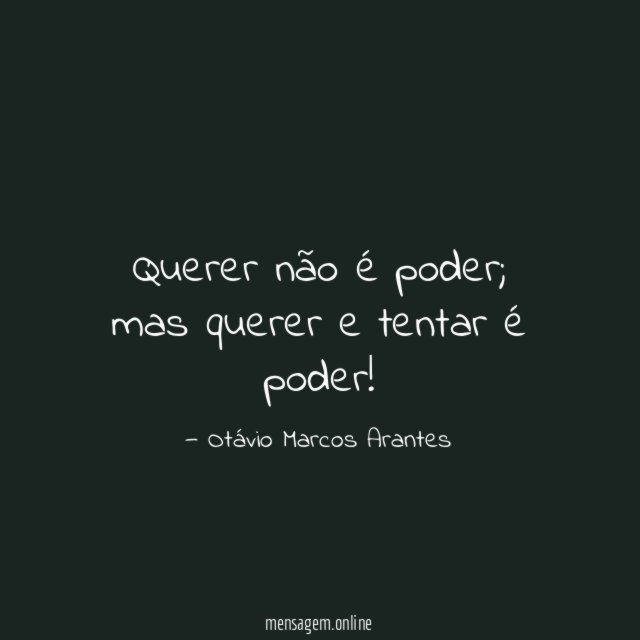 Querer não é poder