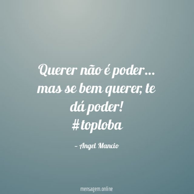 Querer não é poder