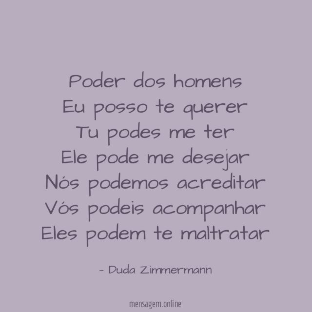Poder dos homens