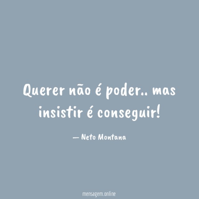 Querer não é poder