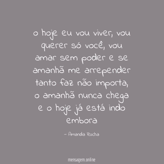 o hoje eu vou viver