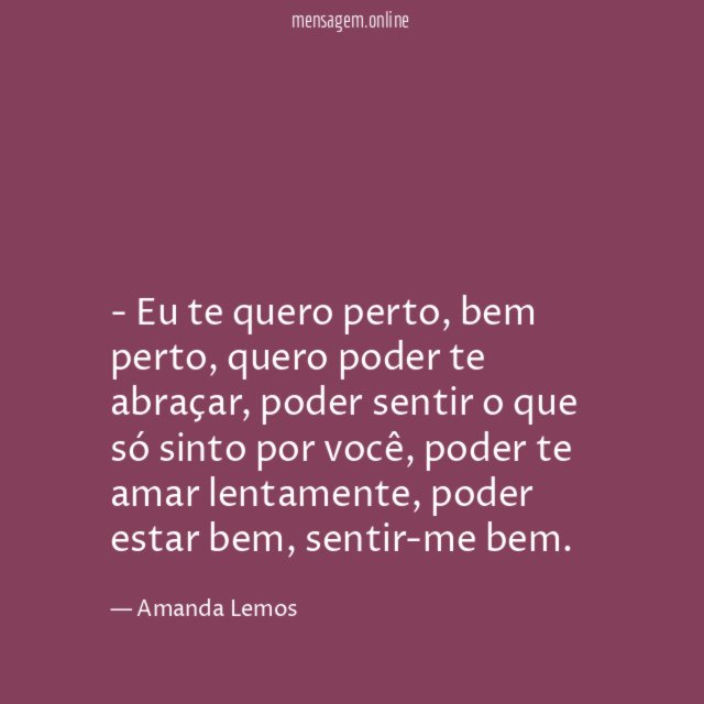 Eu te quero perto
