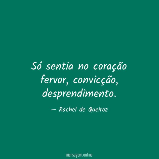 Só sentia no coração fervor