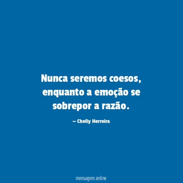 Nunca seremos coesos