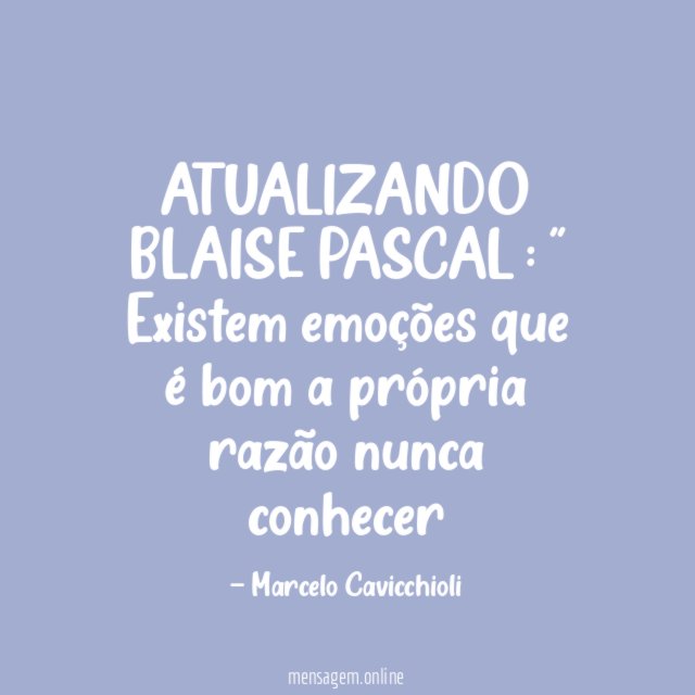 ATUALIZANDO BLAISE PASCAL :