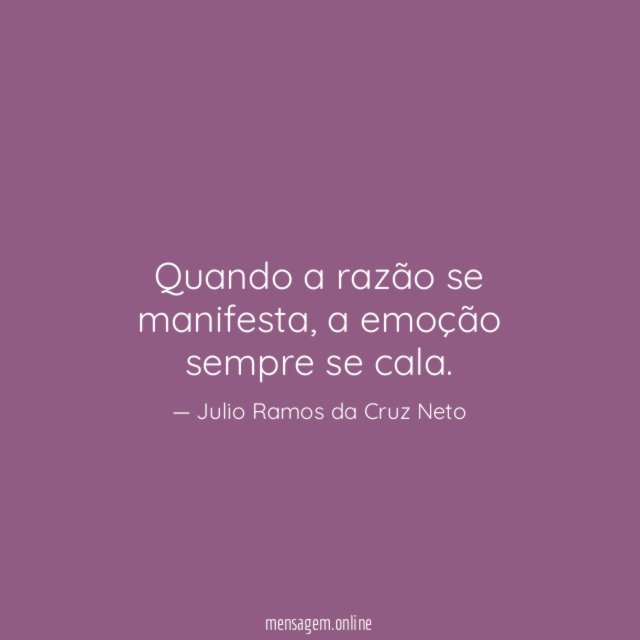 Quando a razão se manifesta