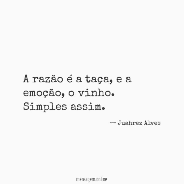 A razão é a taça