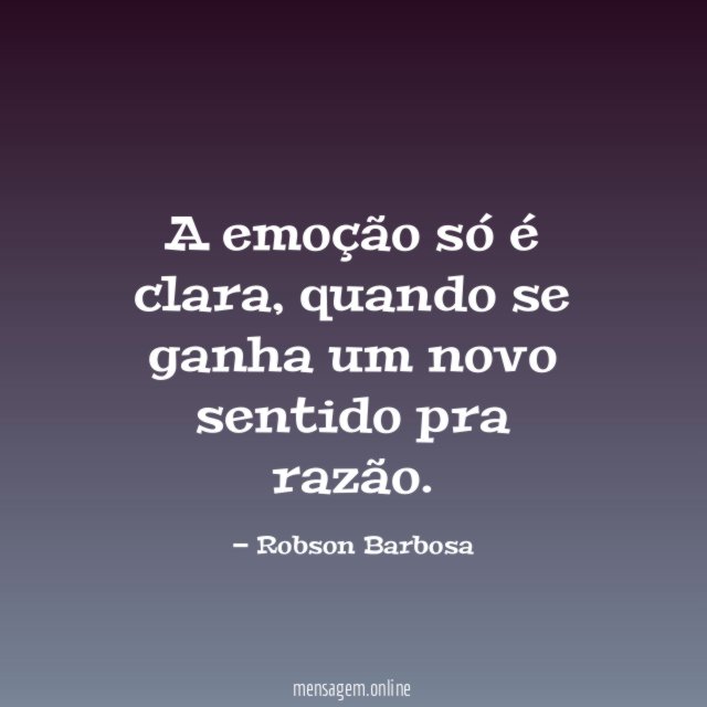 A emoção só é clara