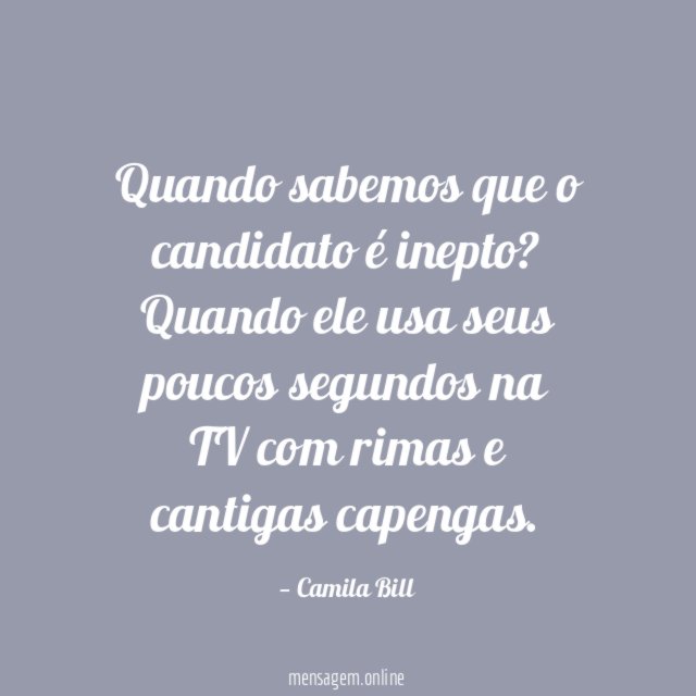 Quando sabemos que o candidato é inepto