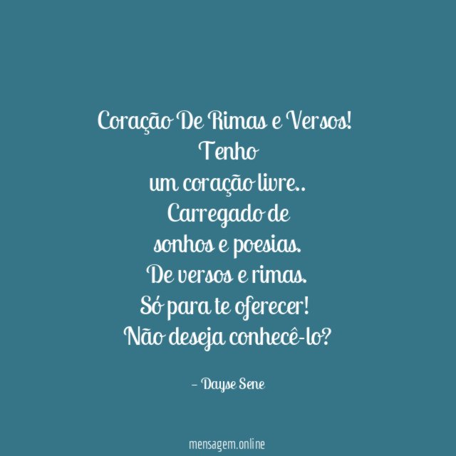 Coração De Rimas e Versos!