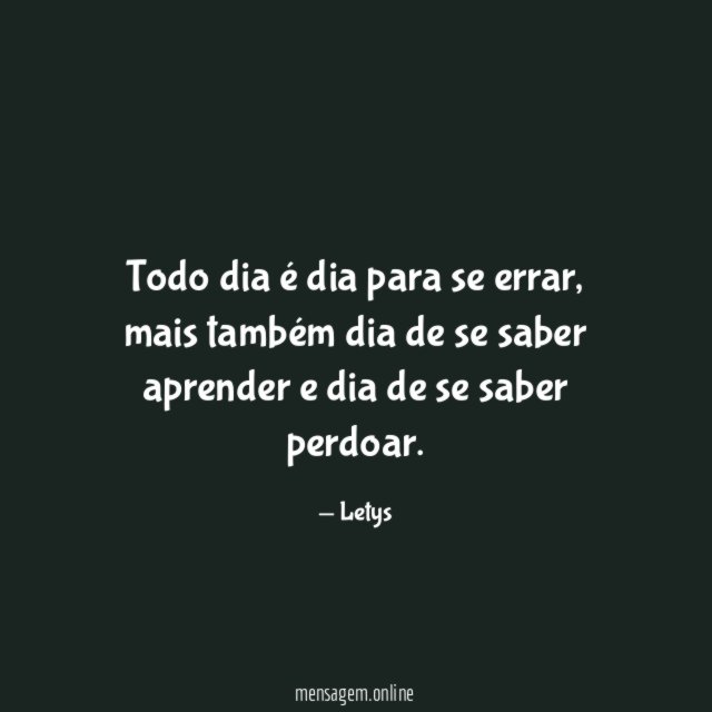 Todo dia é dia para se errar