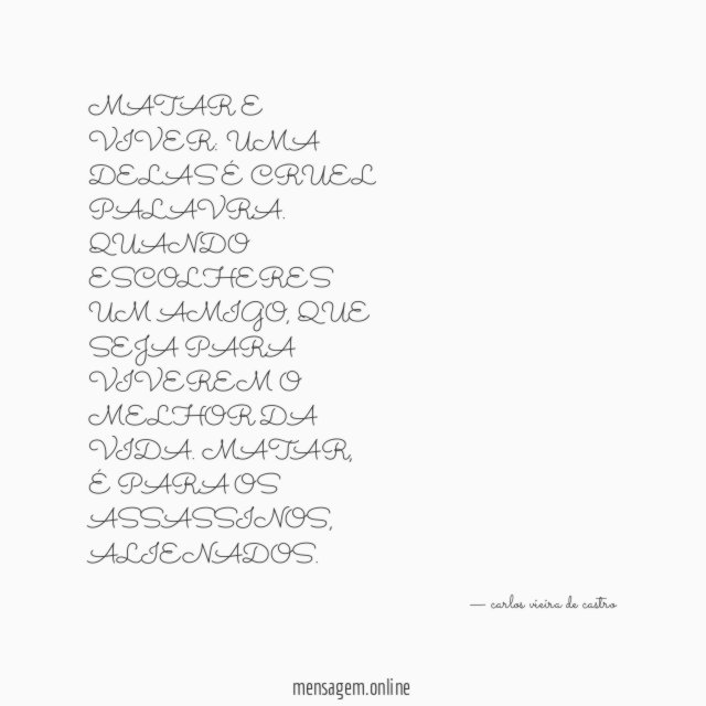 MATAR E VIVER