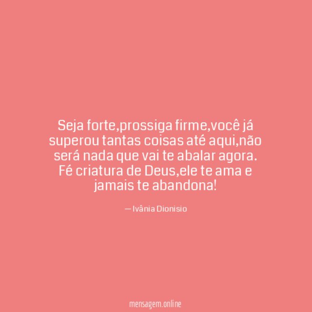 Seja forte