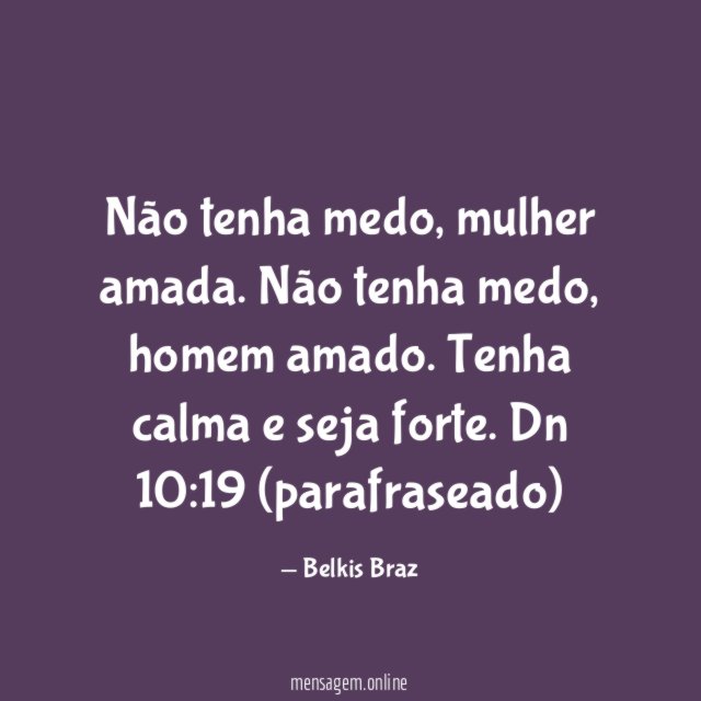 Não tenha medo