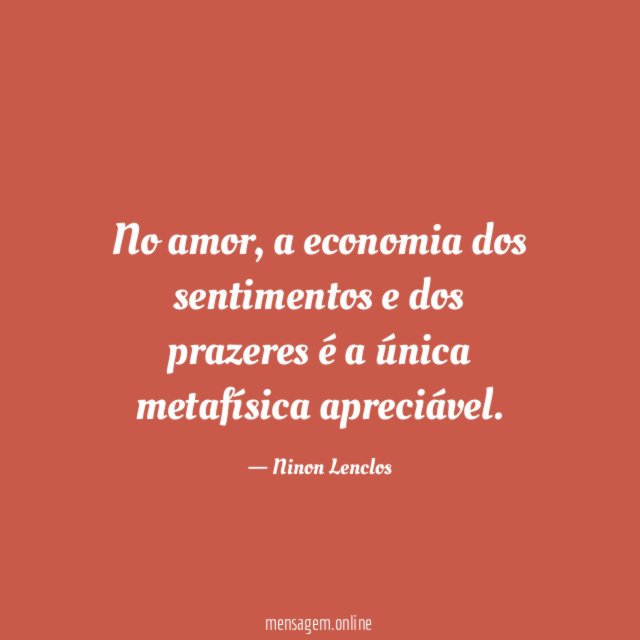 No amor