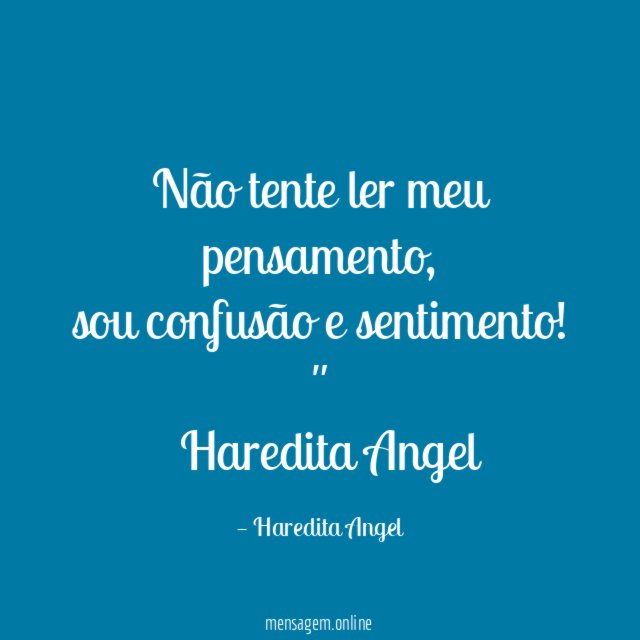 Não tente ler meu pensamento