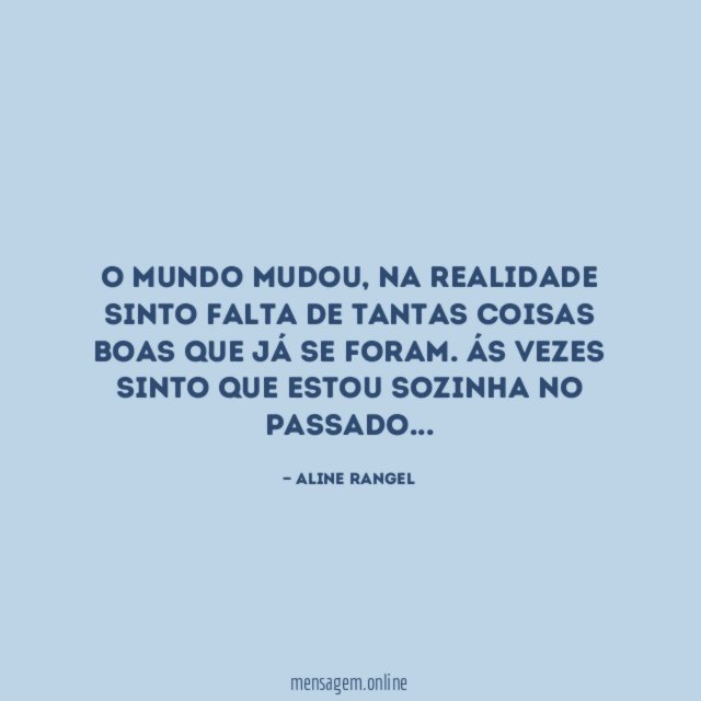 O mundo mudou