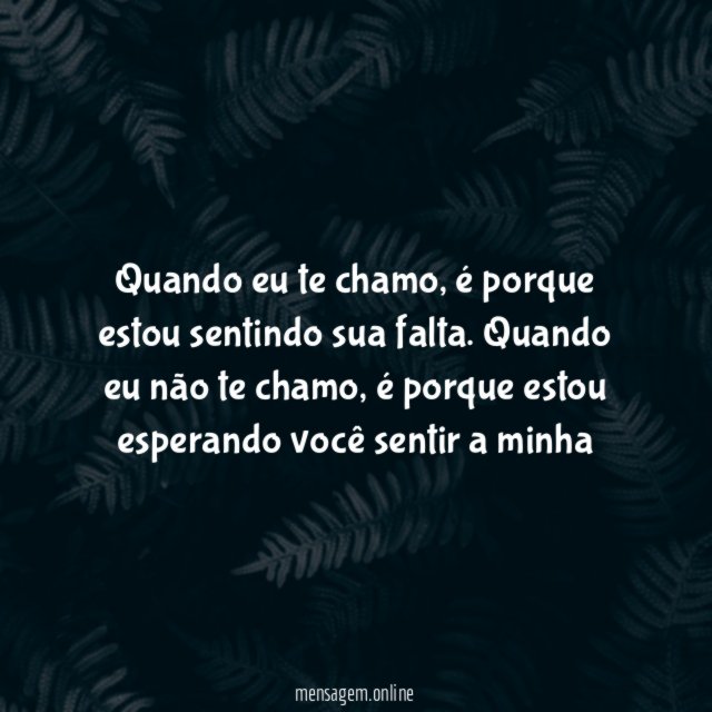 Quando eu te chamo
