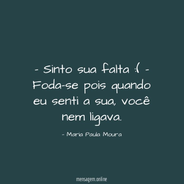 Sinto sua falta