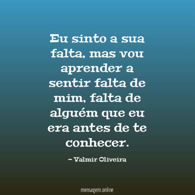 Eu sinto a sua falta