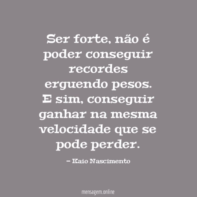 Ser forte