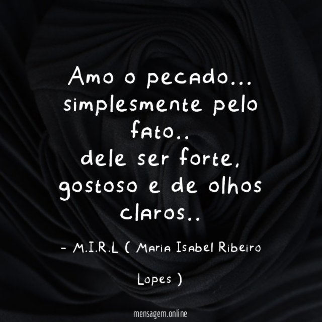 Amo o pecado
