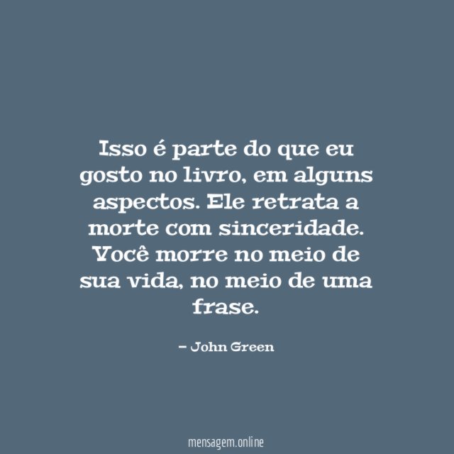 Isso é parte do que eu gosto no livro