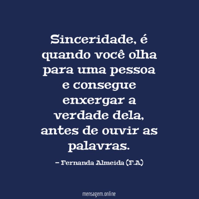 Sinceridade