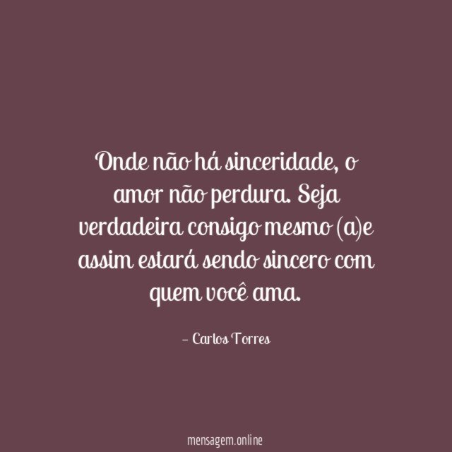 Onde não há sinceridade