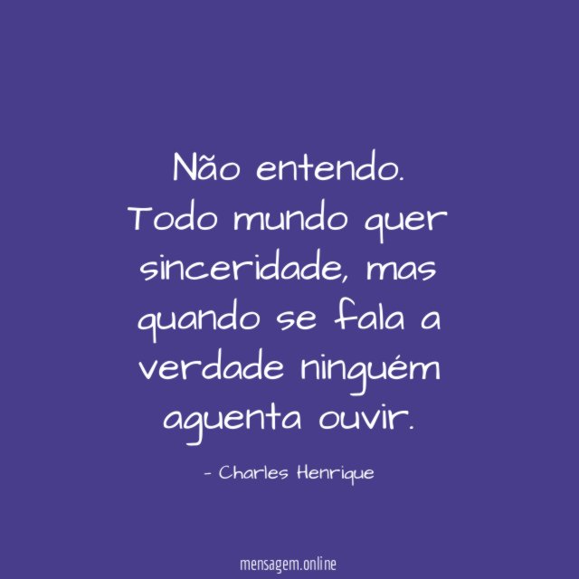 Não entendo