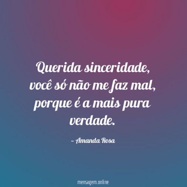 Querida sinceridade
