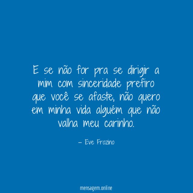 E se não for pra se dirigir a