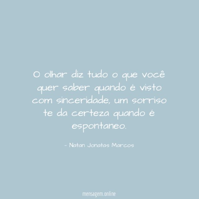 O olhar diz tudo o que você quer