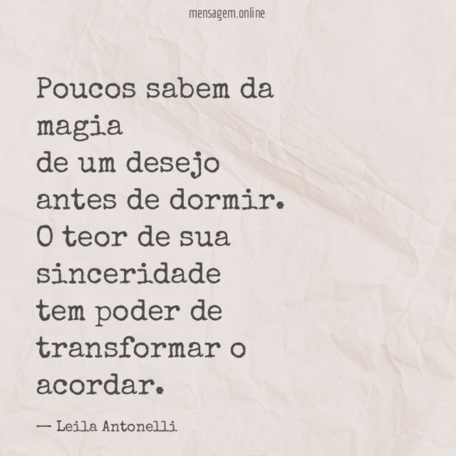 Poucos sabem da magia de um desejo antes de dormir