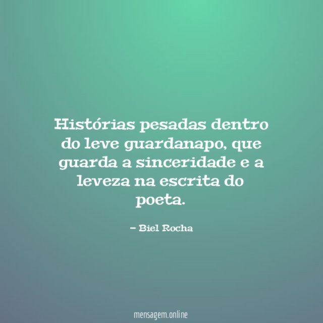 Histórias pesadas dentro do leve guardanapo