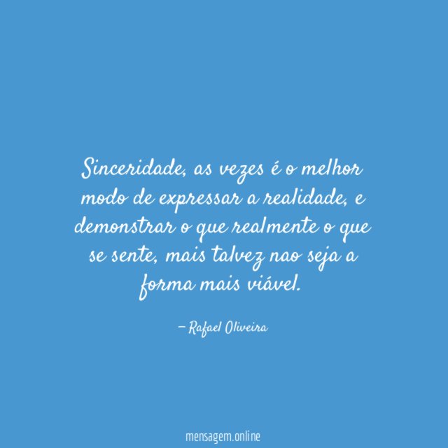 Sinceridade
